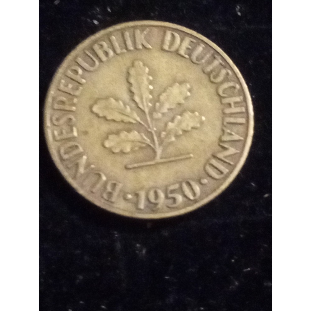 GERMANY  # 10 pfennig 1950 F Bundesrepublik Deutschland super! (100% genuine) - Picture 3 of 4